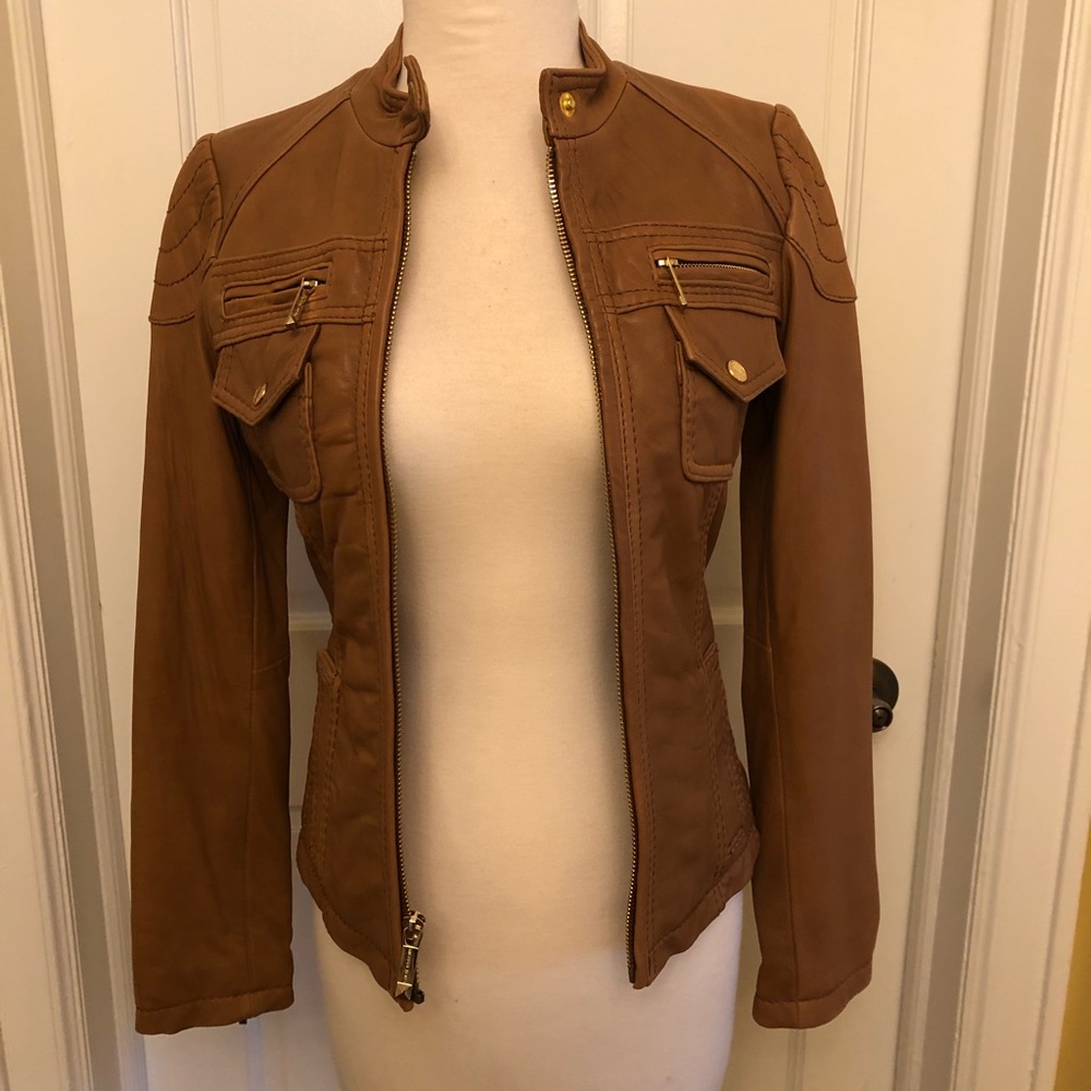 Michael kors leather jacket!